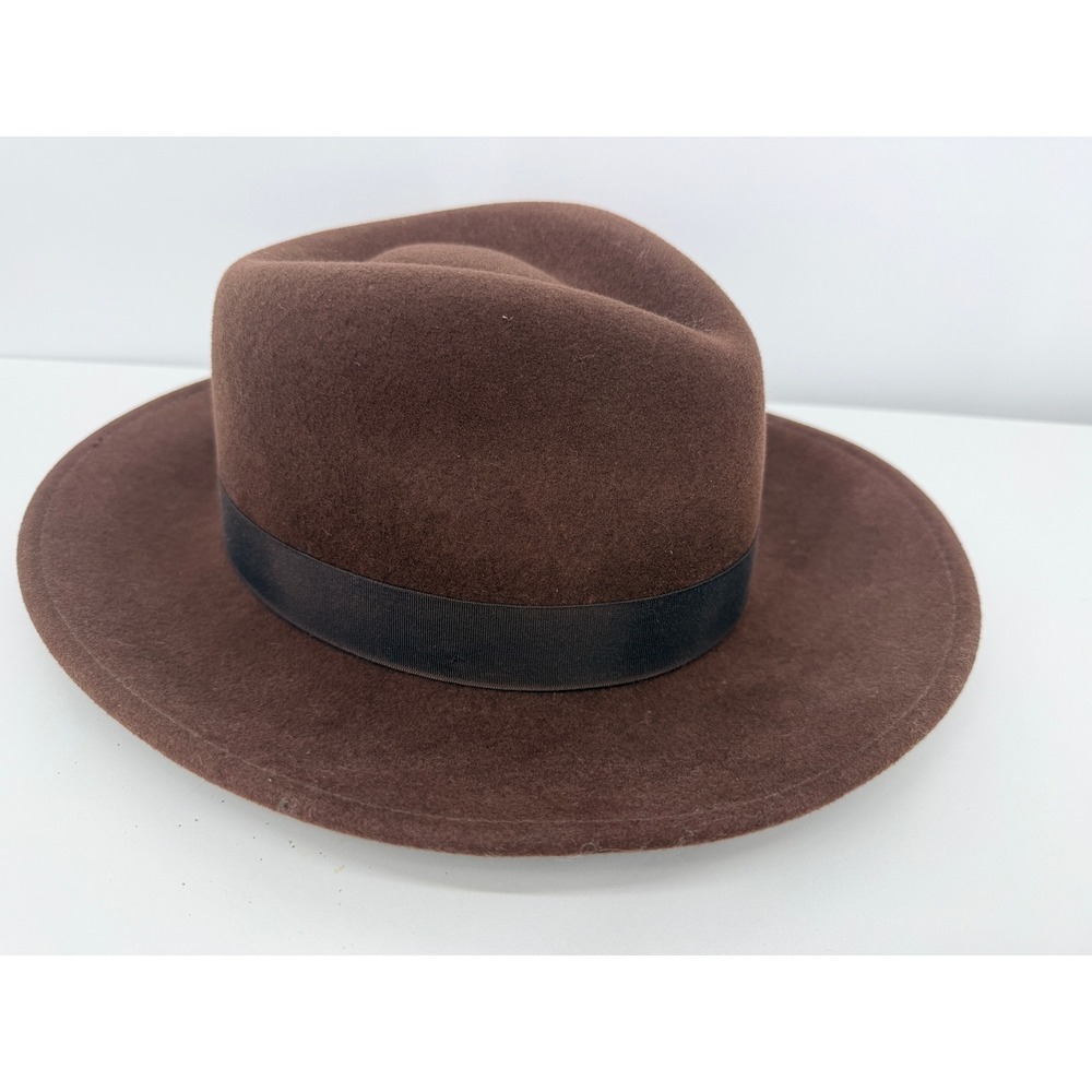 Country Gentleman Lite Felt Fedora Mens Medium Brown Excellent Wool Water Repel